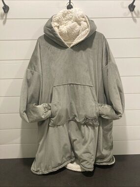 The Comfy Original Oversized Wearable Blanket Hoodie-Greenish/Gray-One Size-GUC